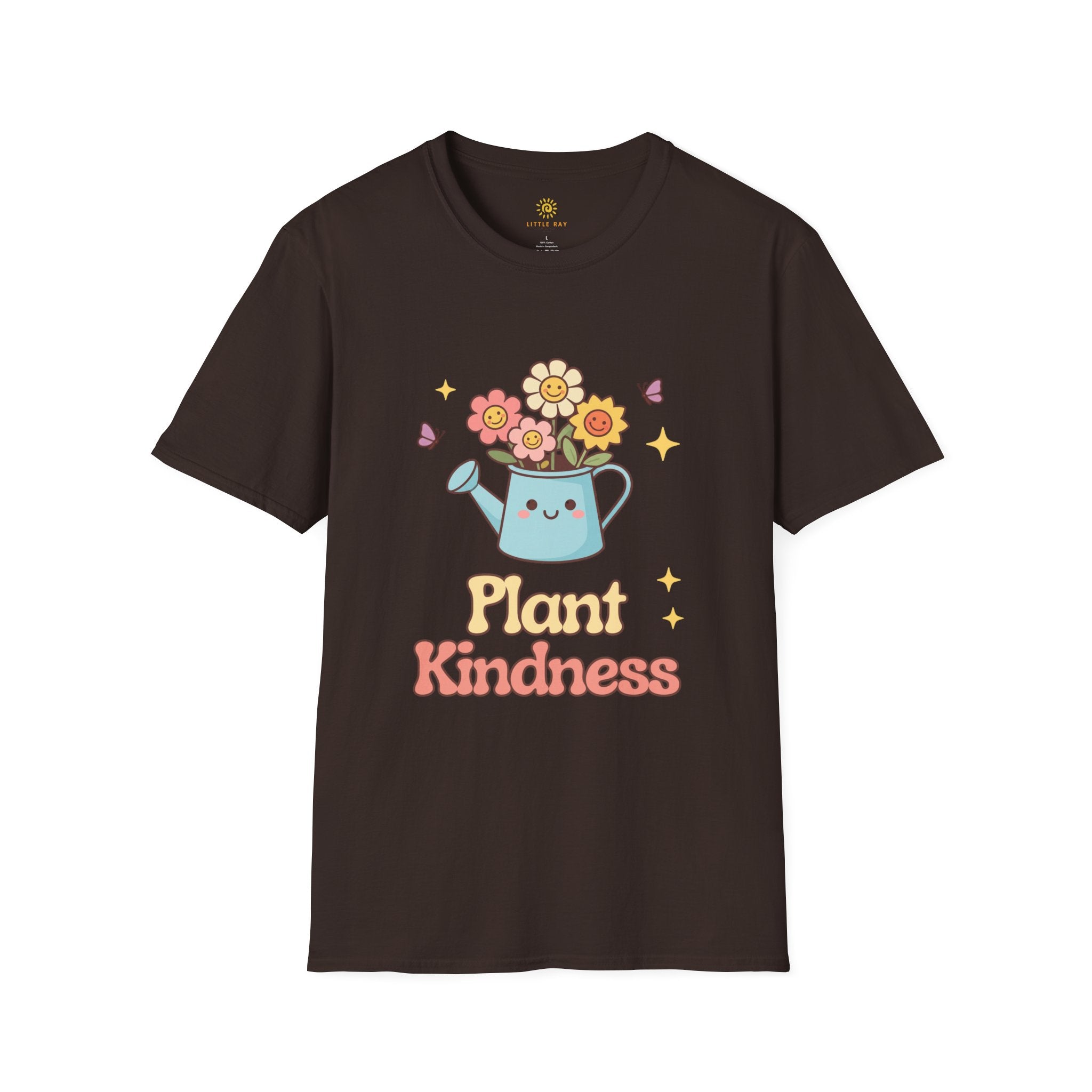 Plant Kindness T‑Shirt — Cute Watering Can Floral Graphic Tee