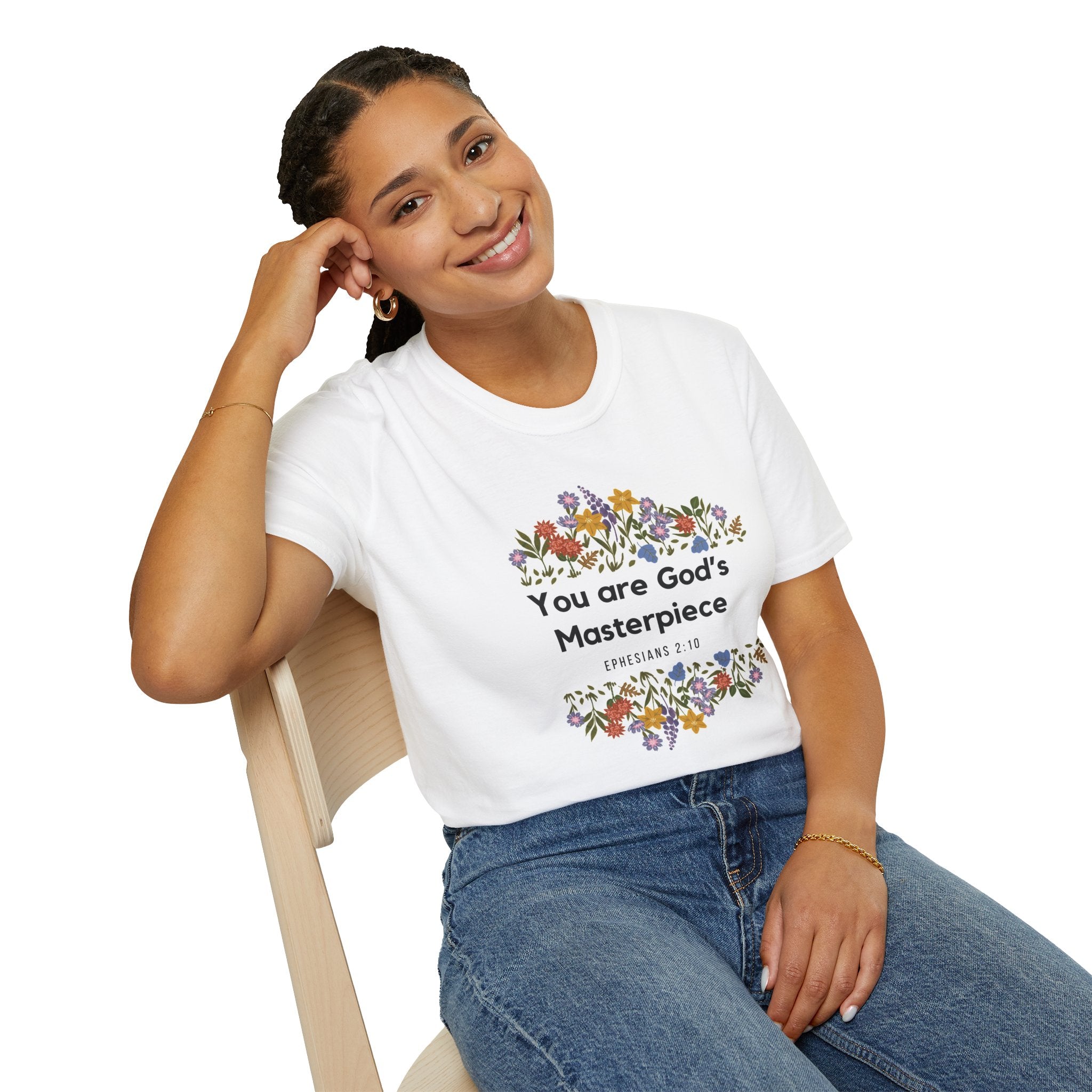 You are God's Masterpiece Floral T-Shirt