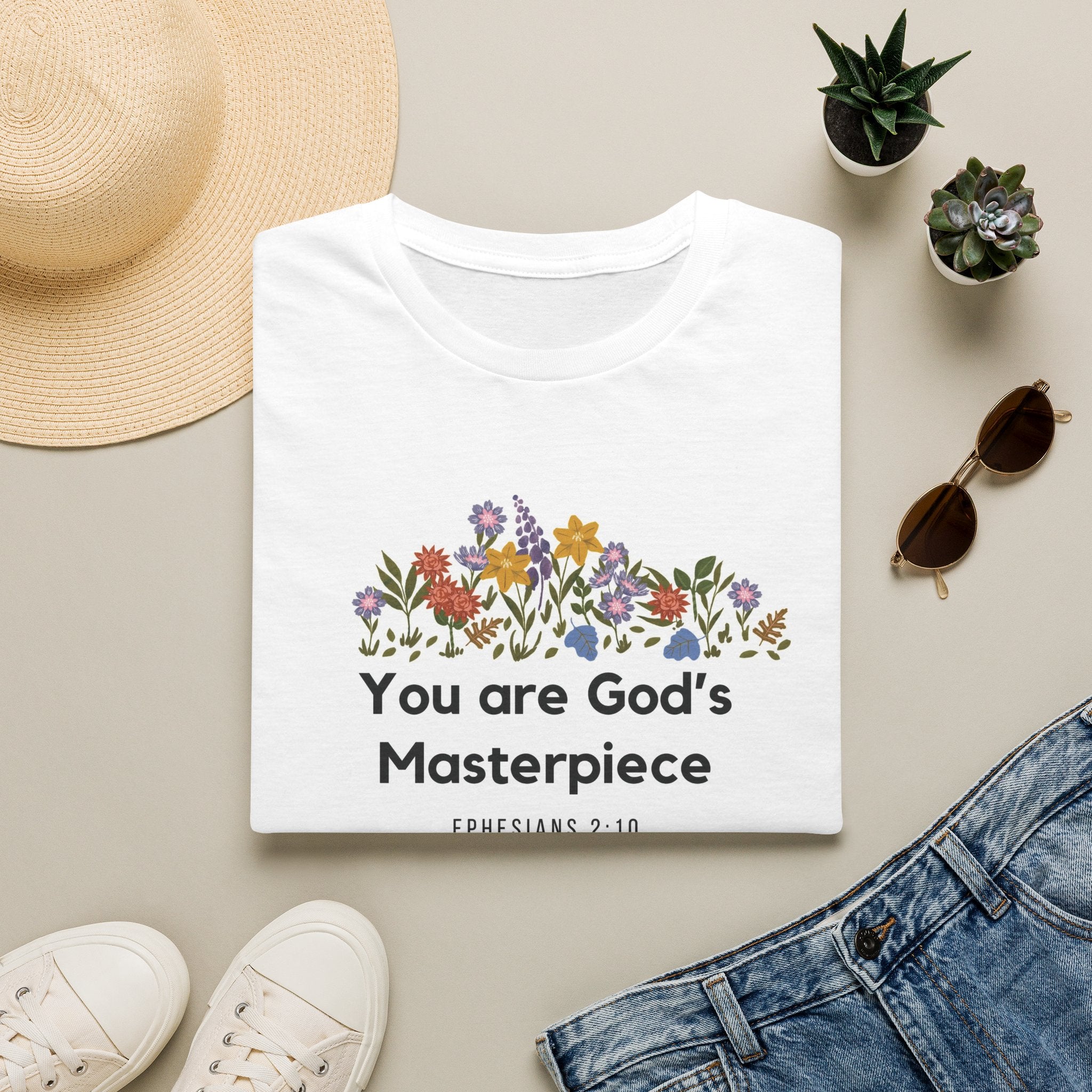 You are God's Masterpiece Floral T-Shirt