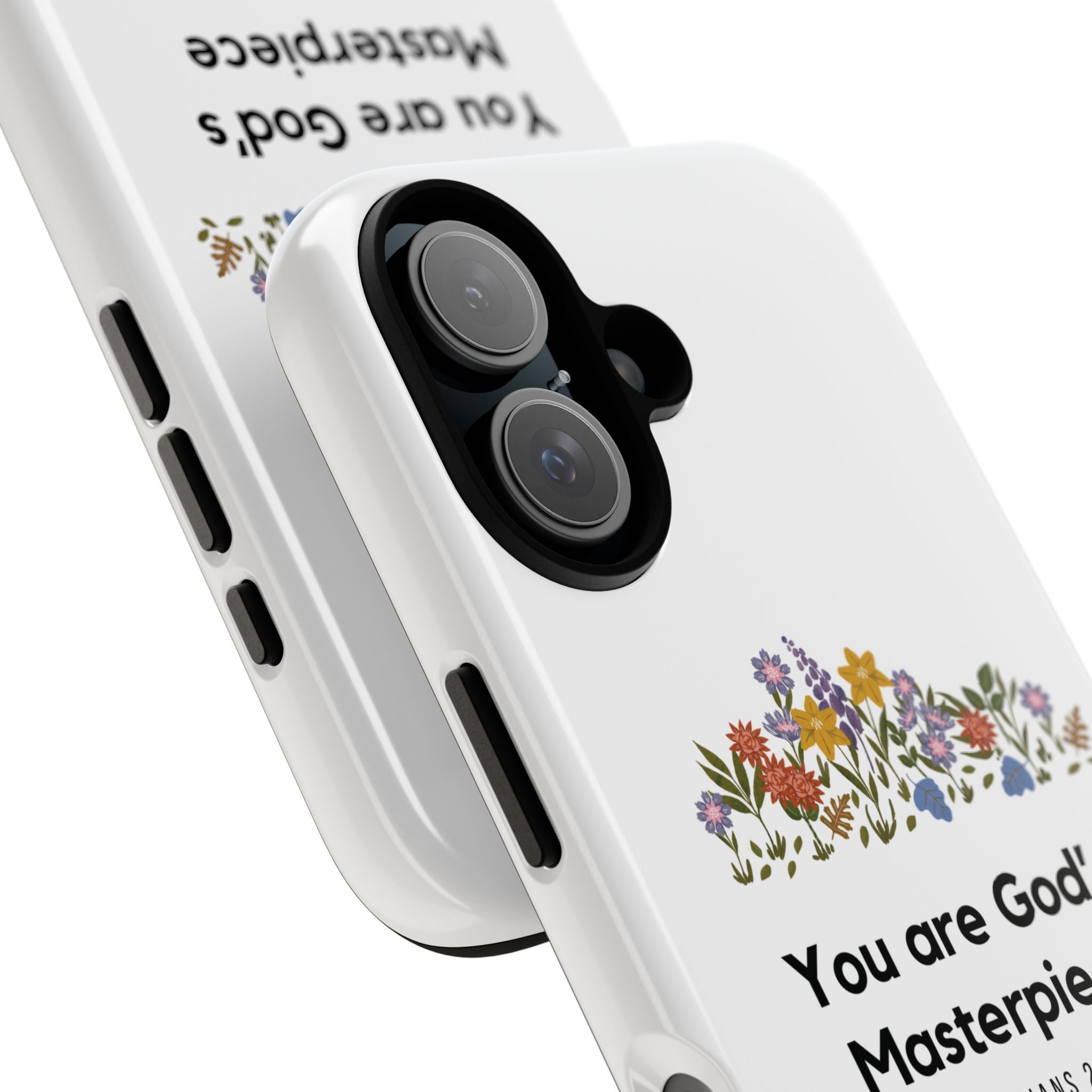 You Are God’s Masterpiece Phone Case - Floral Christian Tough Case