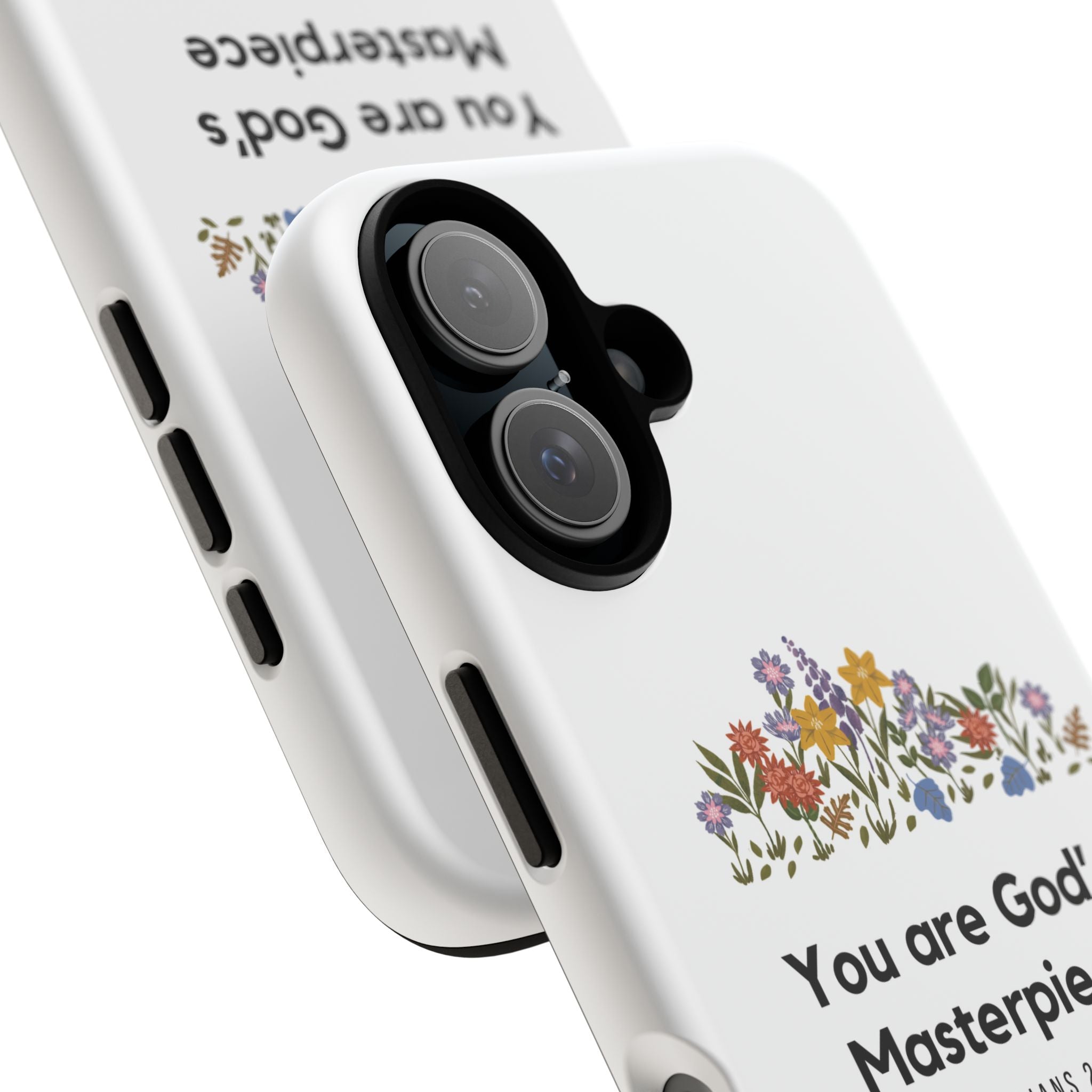 You Are God’s Masterpiece Phone Case - Floral Christian Tough Case